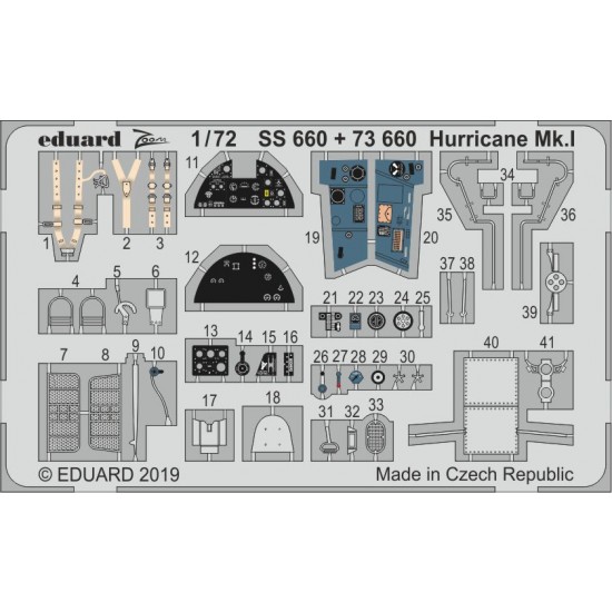 1/72 Hawker Hurricane Mk.I Detail set for Airfix kits