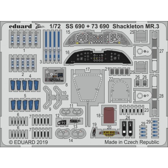 1/72 Avro Shackleton MR.3 Detail Set for Revell kits