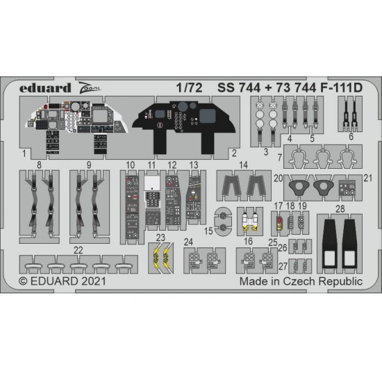 1/72 General Dynamics F-111D Aardvark Detail Set for Hasegawa/Hobby 2000 kits