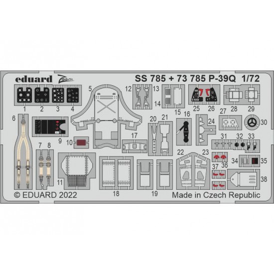 1/72 Bell P-39Q Airacobra Detail set for Arma Hobby kits