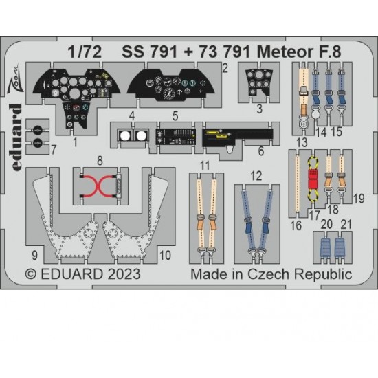 1/72 Gloster Meteor F.8 Detail Parts for Airfix kits