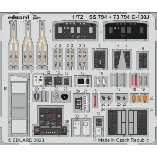 1/72 Lockheed Martin C-130J Super Hercules Detail Set for Zvezda kits