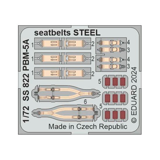 1/72 Martin PBM-5A Mariner Seatbelts for Academy kits