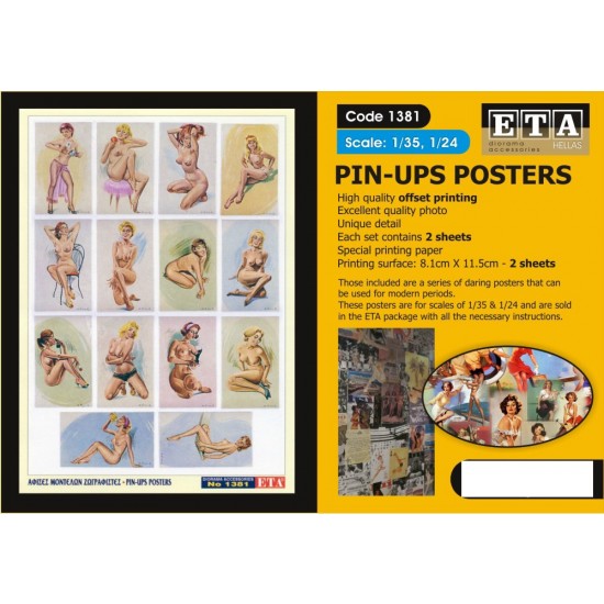 1/35, 1/24 Modern Pin-Ups Posters Vol.2 (2 sheets)