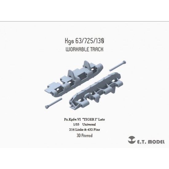 1/35 WWII German TIGER I Late Workable Track (3D Printed)