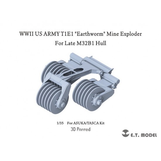 1/35 WWII US Army T1E1 "Earthworm" Late M32B1 Hull Mine Exploder for Asuka/Tasca kits