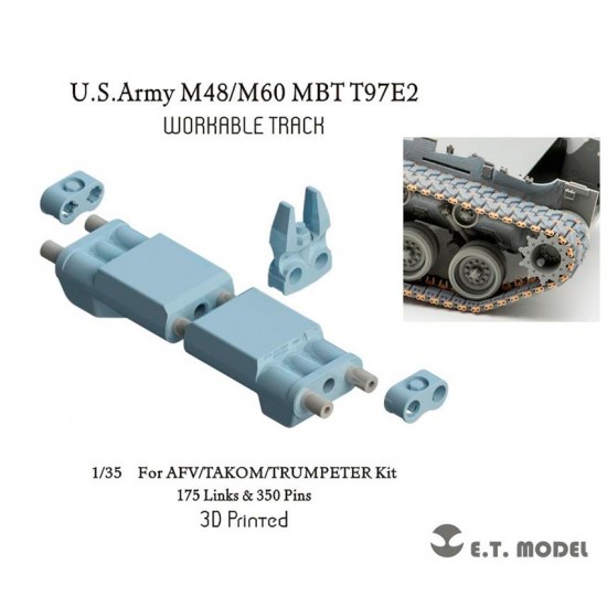 1/35 US Army M48/M60 MBT T97E2 Workable Track for AFV/Takom/Trumpeter Kit