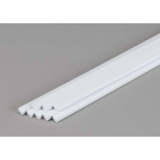 Opaque White Styrene Strip 6.3mm x 7.9mm (.25"x.312") 4pcs Length: 60cm (24")