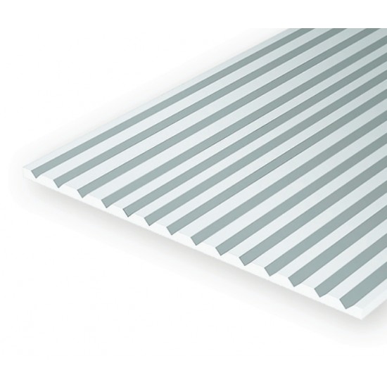 Styrene V-Groove Siding (Spacing = 2.5mm;Width = 0.45mm) 1pcs Size: 15cmx30cm