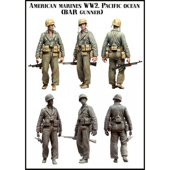 1/35 WWII US Marines (BAR Gunner) Pacific Ocean Set #3 (1 Figure)