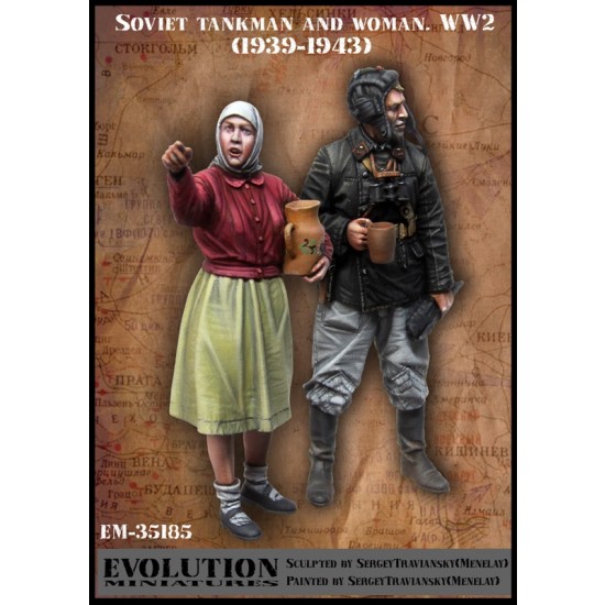 1/35 WWII Soviet Tank Crew and Woman 1939-1943 (2 figures)