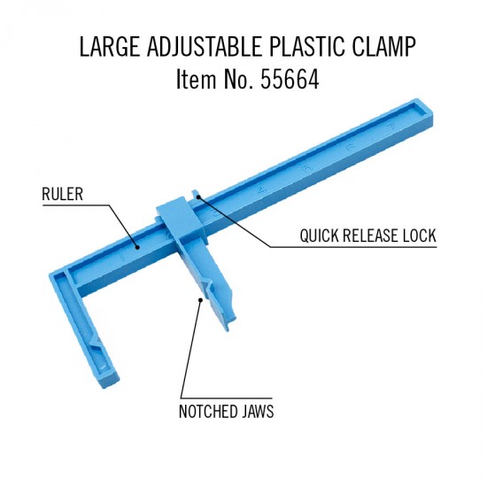 Large Adjustable Plastic Clamp (2pcs)