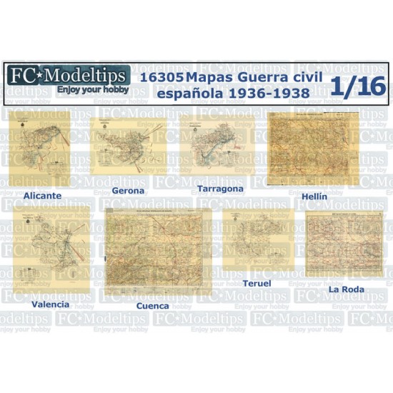 1/16 Spanish Civil War Maps