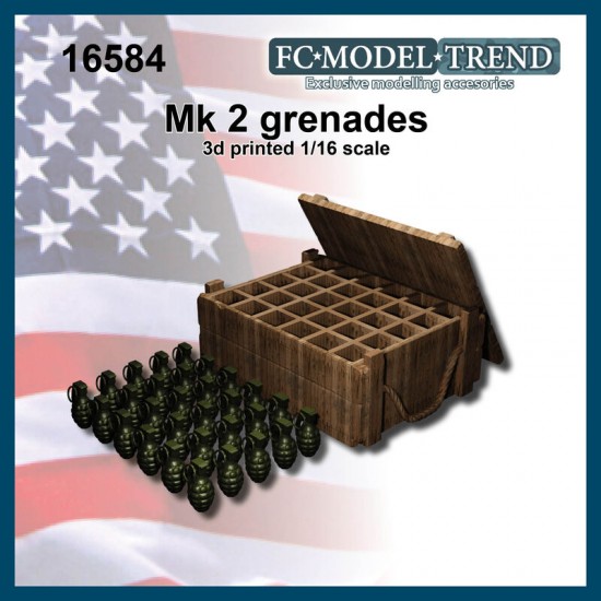 1/16 US Mk.2 Grenades 3D Printed Kits