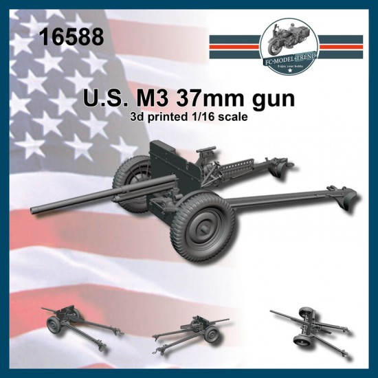 1/16 WWII US M3 37mm Gun