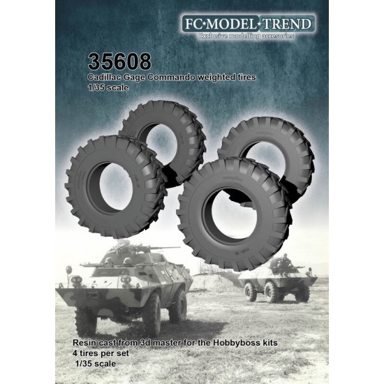 1/35 M-706 Commando Weighted Wheels for HobbyBoss kits