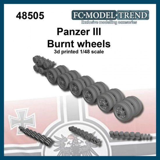 1/48 Panzer III Burnt Wheels