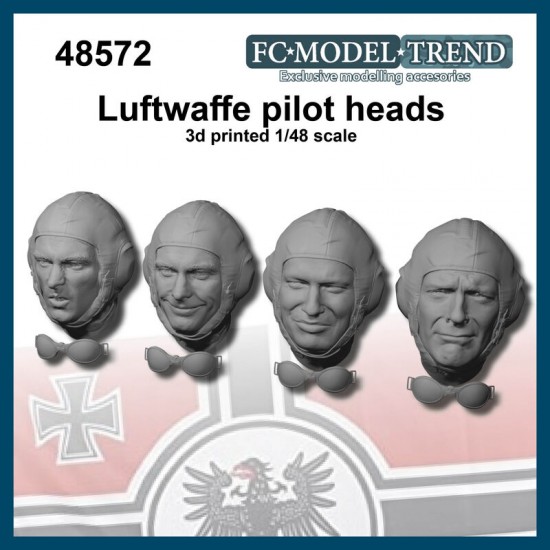 1/48 Luftwaffe Pilot Heads