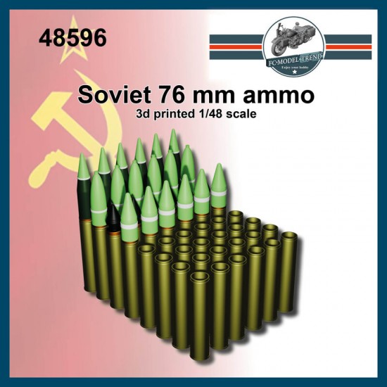 1/48 Soviet 76mm Rounds Ammunition