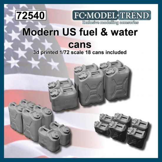 1/72 Modern US Fuel and Water Cans (18pcs)