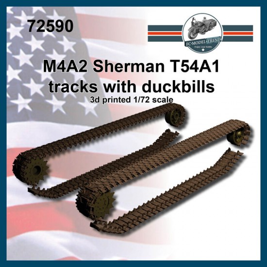 1/72 M4A2 Sherman T54A1 Tracks with Duckbill