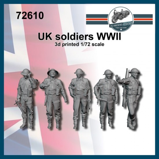 1/72 WWII British Soldiers (5 figures)