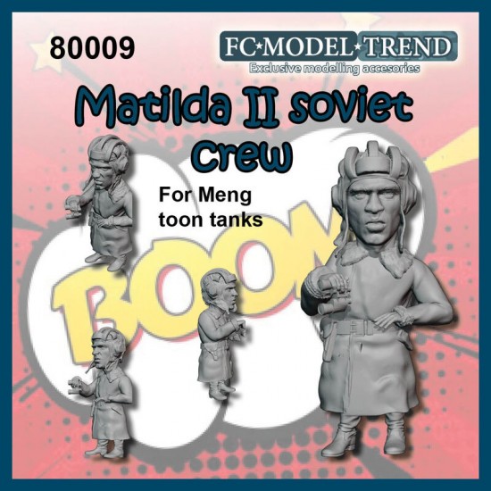 Non-Scale Russian Matilda II Crew for Meng Chibi Tank Toon Series