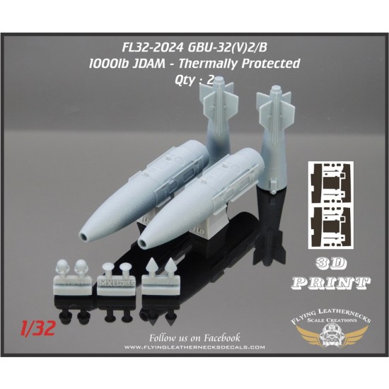 1/32 GBU-32 1000lb JDAM - Thermally Protected (2)