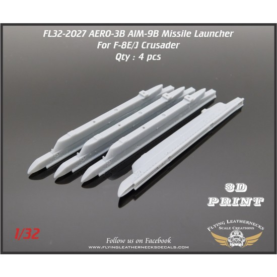 1/32 AERO-3B Missile Launcher for Trumpeter F-8E/J (4pcs)