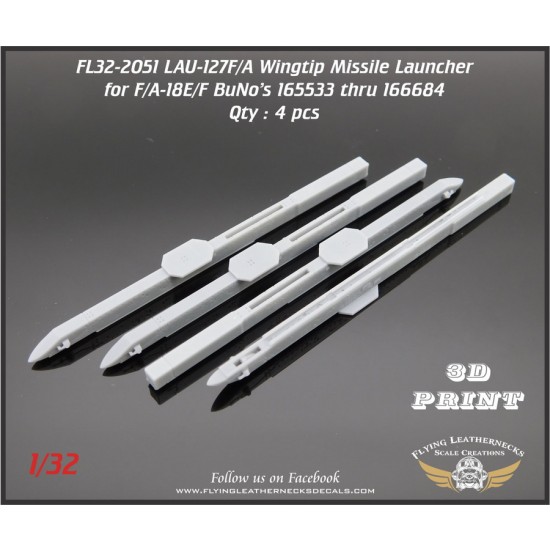 1/32 LAU-127F/A Wingtip Launcher for Trumpeter/Revell F/A-18E/F early