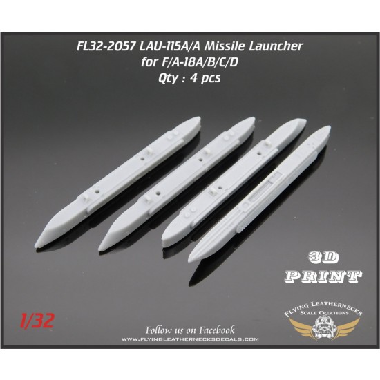 1/32 LAU-115/A Launcher (F/A-18 AIM-7, Dual AIM-9/120)