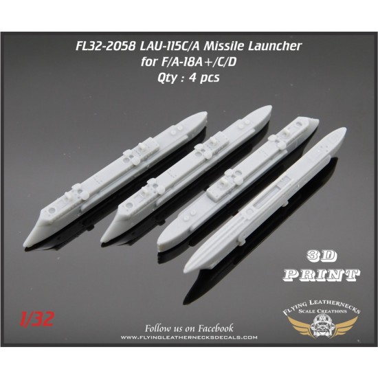 1/32 LAU-115C/A Launcher (F/A-18 AIM-7, Dual AIM-9/120)