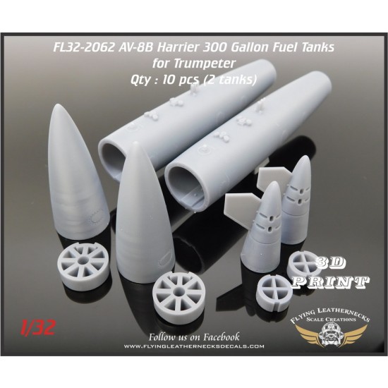 1/32 AV-8B AERO-1D 300 Gallon Fuel Tank (2 tanks)