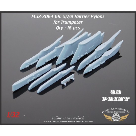 1/32 AV-8B Weapons Pylons RAF GR5/7/9 for Trumpeter