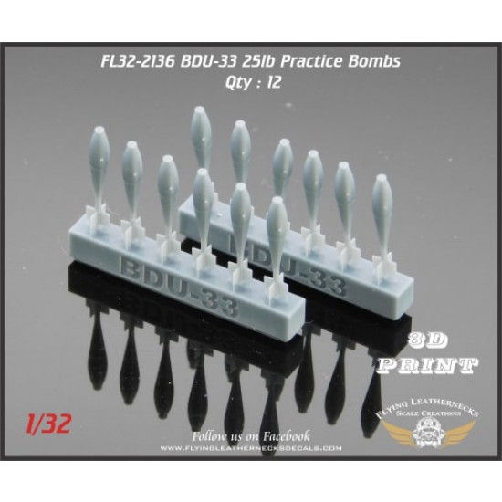 1/32 BDU-33 25lb Practice Bombs (12pcs)