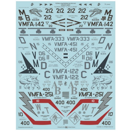 1/32 F/A-18A/C Hornets Swarm Decal