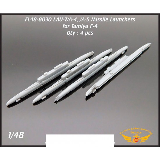 1/48 LAU-7/A-4, /A-5 Missile Launchers for Tamiya F-4 Phantom 1976-1987 (4pcs)