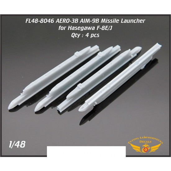 1/48 AERO-3B Missile Launcher for Hasegawa F-8E/J (4pcs)