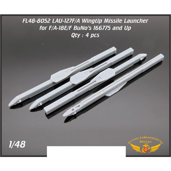 1/48 LAU-127F/A Wingtip Launcher for Meng/Hasegawa F/A-18E/F Late (4pcs)