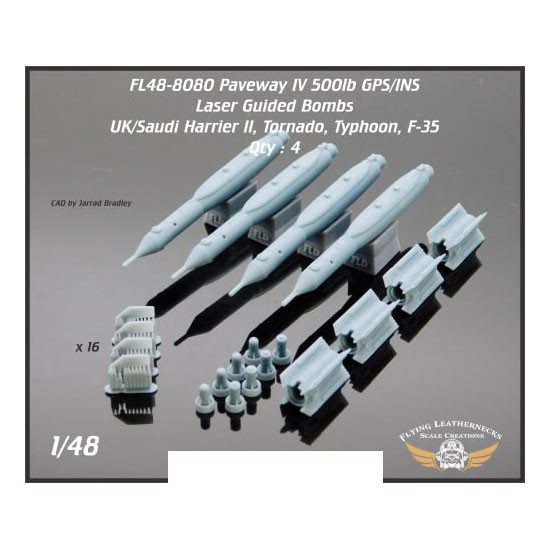 1/48 Paveway IV 500lb GPS/INS Laser Guided Bomb (4pcs)