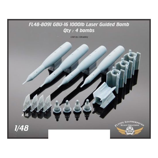 1/48 GBU-16 1000lb Laser Guided Bomb (4pcs)