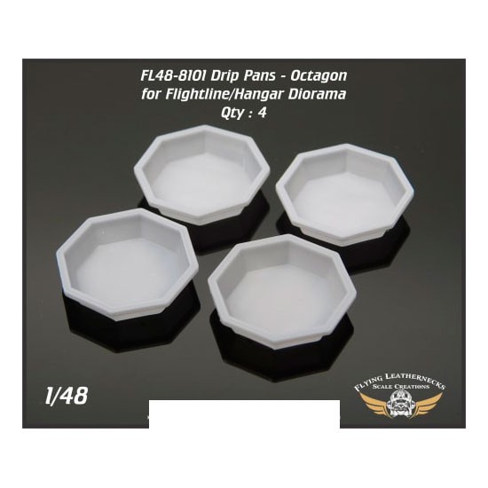 1/48 Drip Pans - Octogon, Flightline/Hangar Diorama (4pcs)