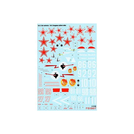 1/48 Soviet Interceptor and Fighter Aircraft Yak-9 'Red warhorses' Decals for Modelsvit