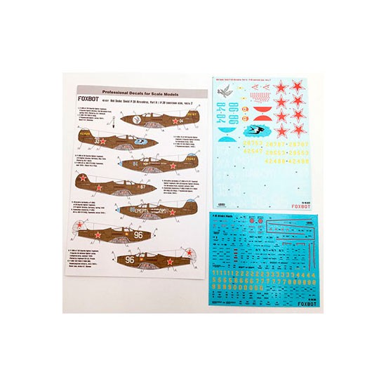 1/48 Red Snake: Soviet P-39 Airacobras and Stencils, Part 2 Decals for Eduard/Hasegawa