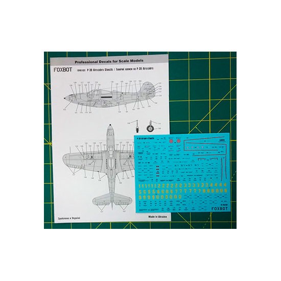 1/48 P-39 Airacobra Stencils Decals for Eduard/Hasegawa/Monogram/Revell