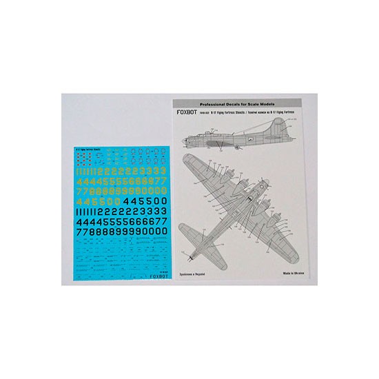 1/48 B-17 Fluing Fortress Stencils Decals for Revell/HK Models/Hasegawa