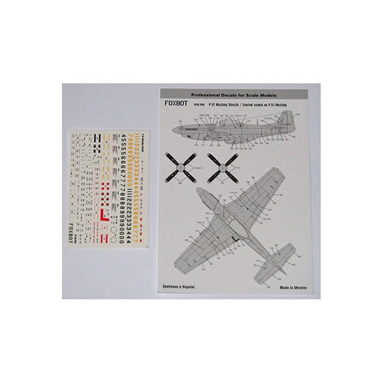 1/48 P-51 Mustang Stencils Decals for Academy/Airfix/Eduard/Fujimi/Hasegawa/ICM