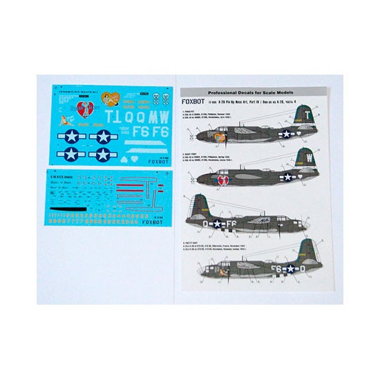 1/72 Douglas A-20 Boston 'Pin-Up Nose Art and Stencils' Part # 4 Decals