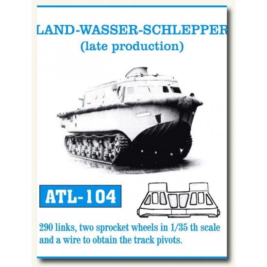 Metal Tracks for 1/35 Land-Wasser-Schlepper (Late Production) (290 links)