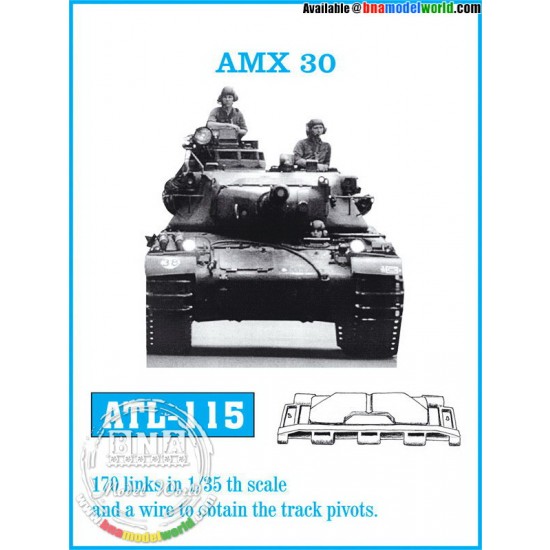 1/35 AMX-30 Main Battle Tank Metal Tracks (170 Links)